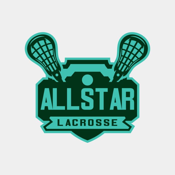 All stars Lacrosse Logo Template Thumbnail