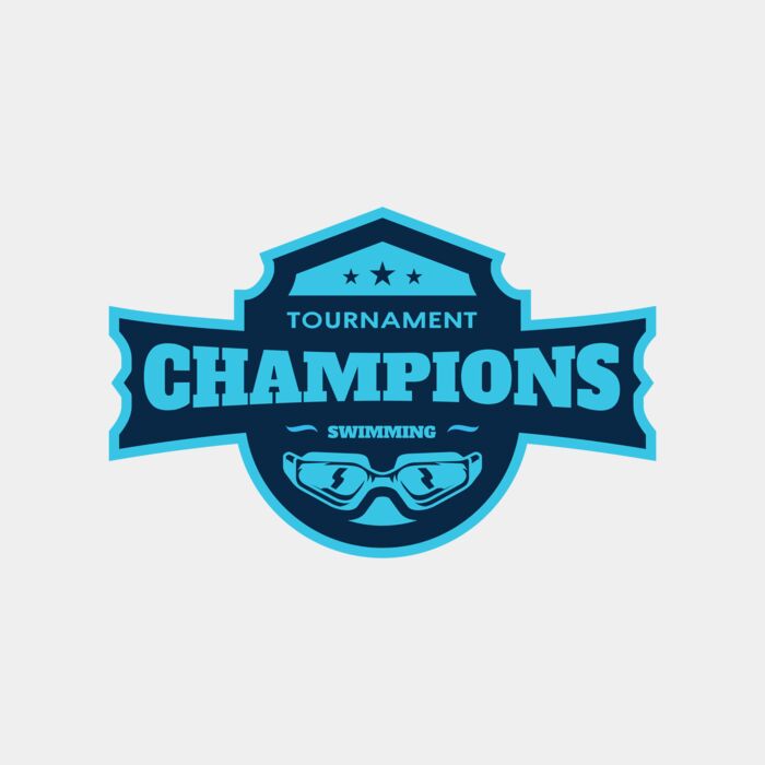 Champions Tournament Swimming logo template Thumbnail