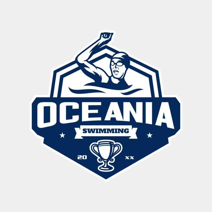 Oceania Swimming logo template Thumbnail