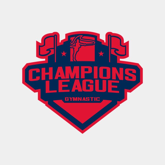 Champions League Gymnastic logo template Thumbnail