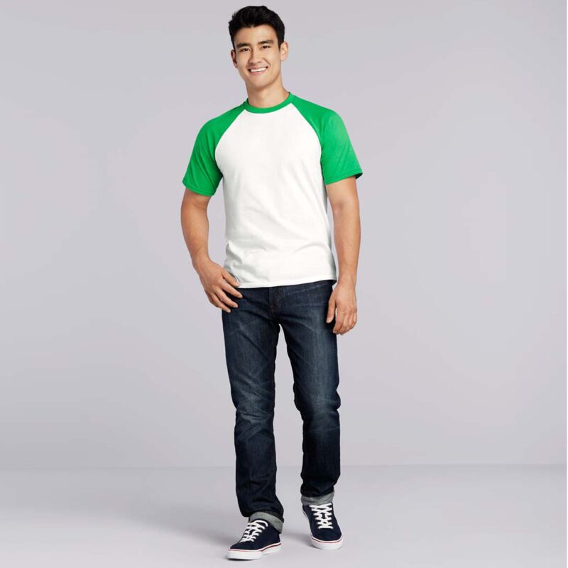 Gildan Premium Cotton Raglan Tee Thumbnail