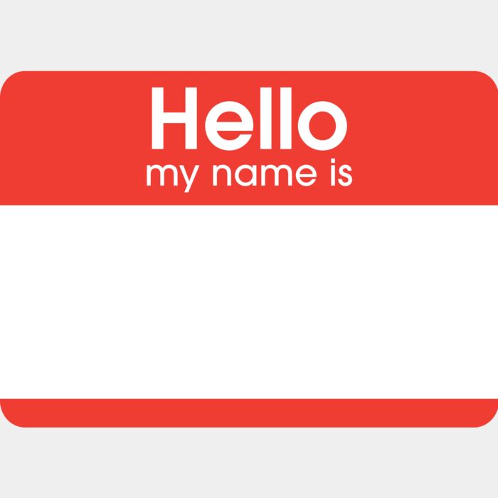 "Hello my name is" badge Thumbnail