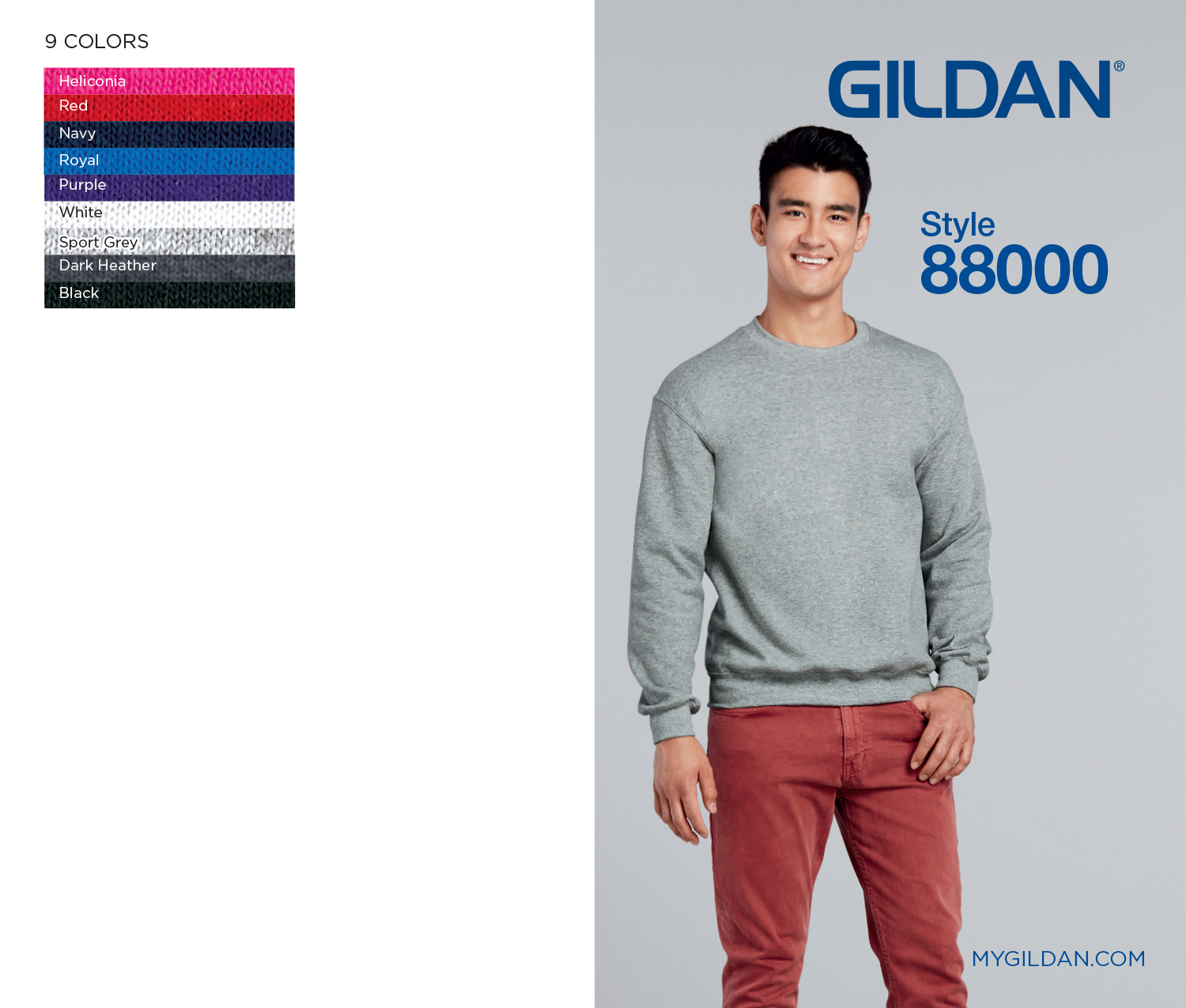 Gildan discount crew sweatshirt